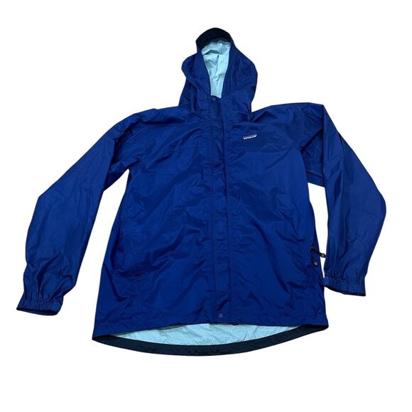 Men's Patagonia Super Cell Blue Rain Jacket L - Picture 1 of 11